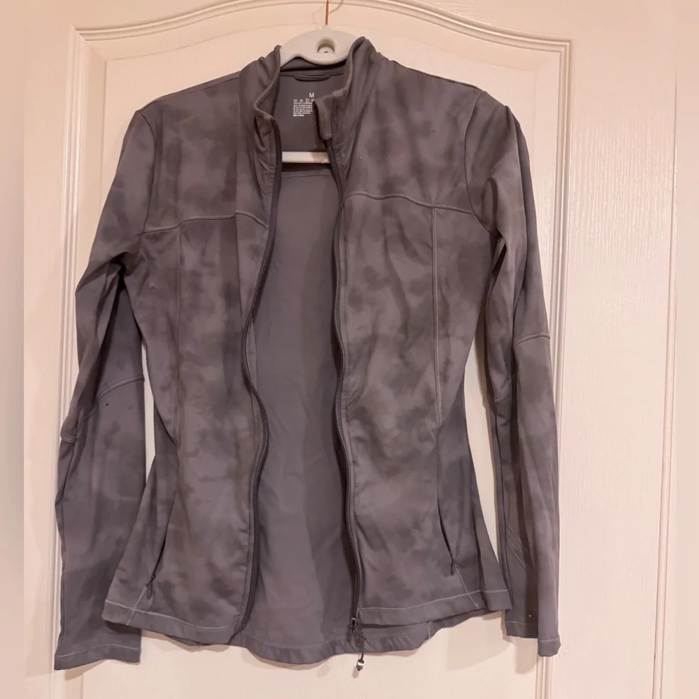 Gray tie dye workout jacket​​